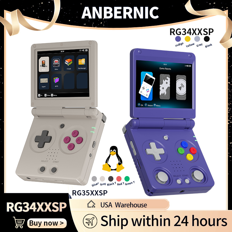 Retro Gaming Qss - Anbernic RG34XXSP RG35XXSP Konsola Przenośna z