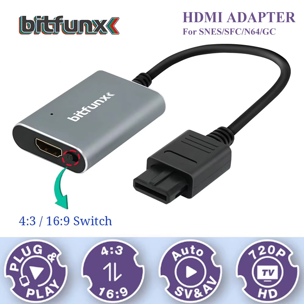 Retro Gaming Design - Bitfunx 720P Adapter S-Video / AV