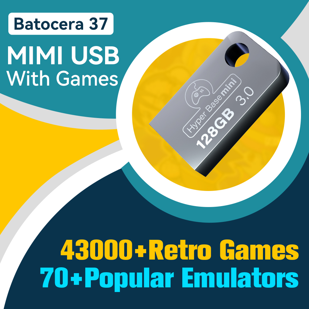 Retro Gaming Emulator Pc - Hyper Base Mini 128GB Konsola do