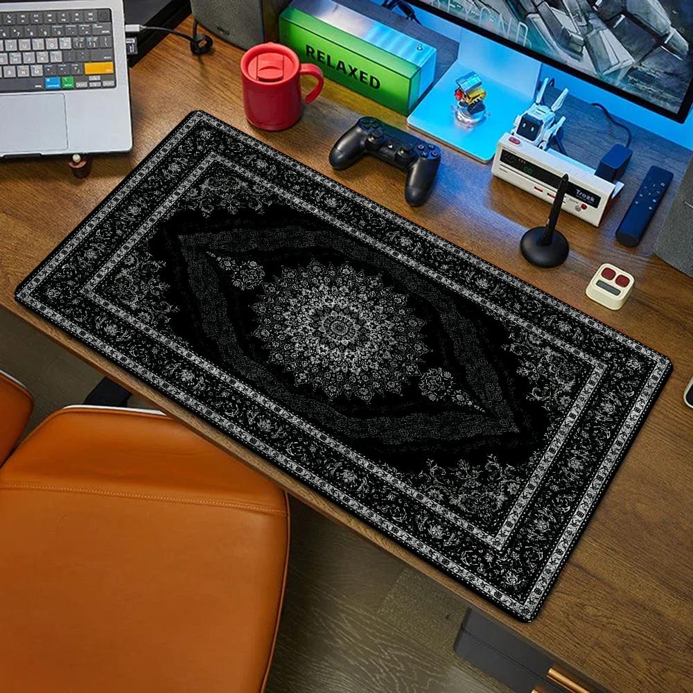 Retro Gaming Desk - Nowa Czarna Perska Mata Pod Myszkę
