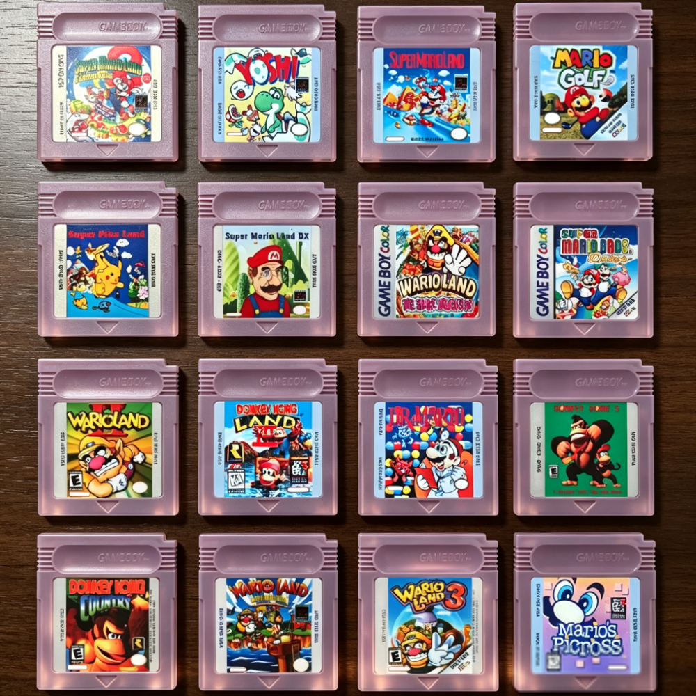 Retro Gaming Fun - Klasyczna kartridż z grami vintage Wario
