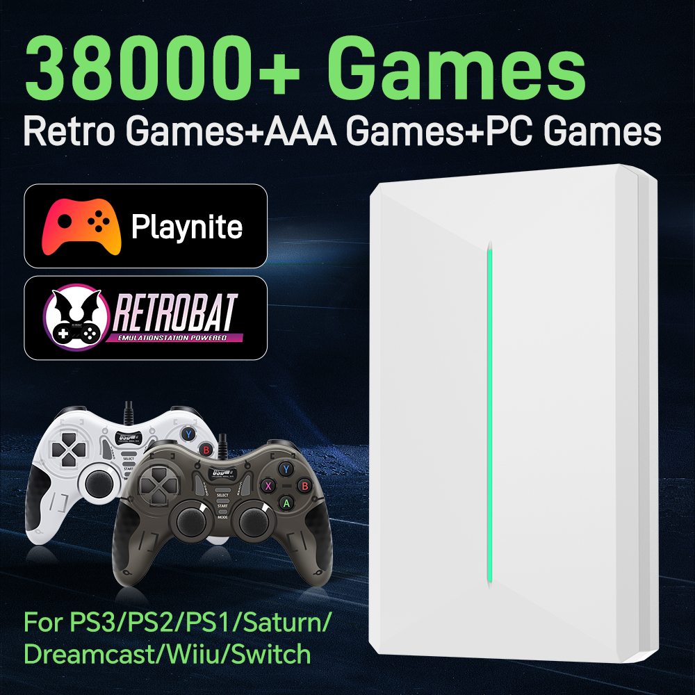 Retro Gaming Emulator Pc - Dysk twardy Playnite&Retrobat 500GB na gry,