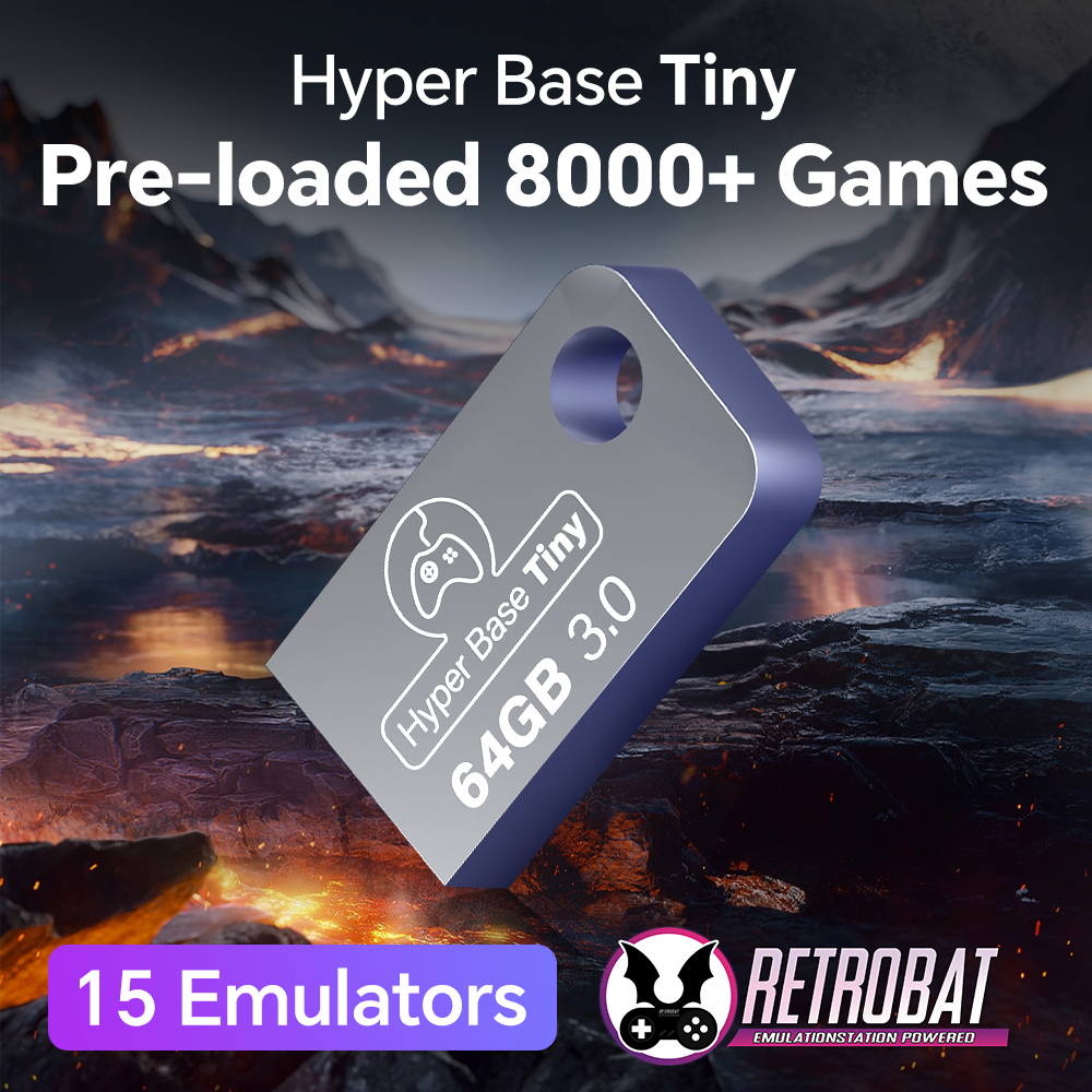 Retro Gaming Emulator Pc - Przenośny, mały, 64G gamingowy dysk USB
