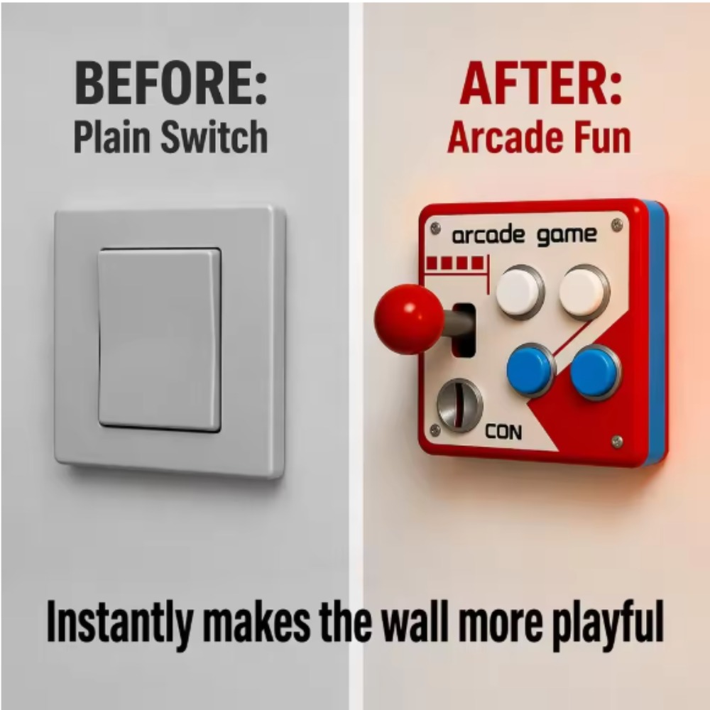 Retro Gaming Decor - Retro Osłona na Joystick Arcade, Bezprzewodowa
