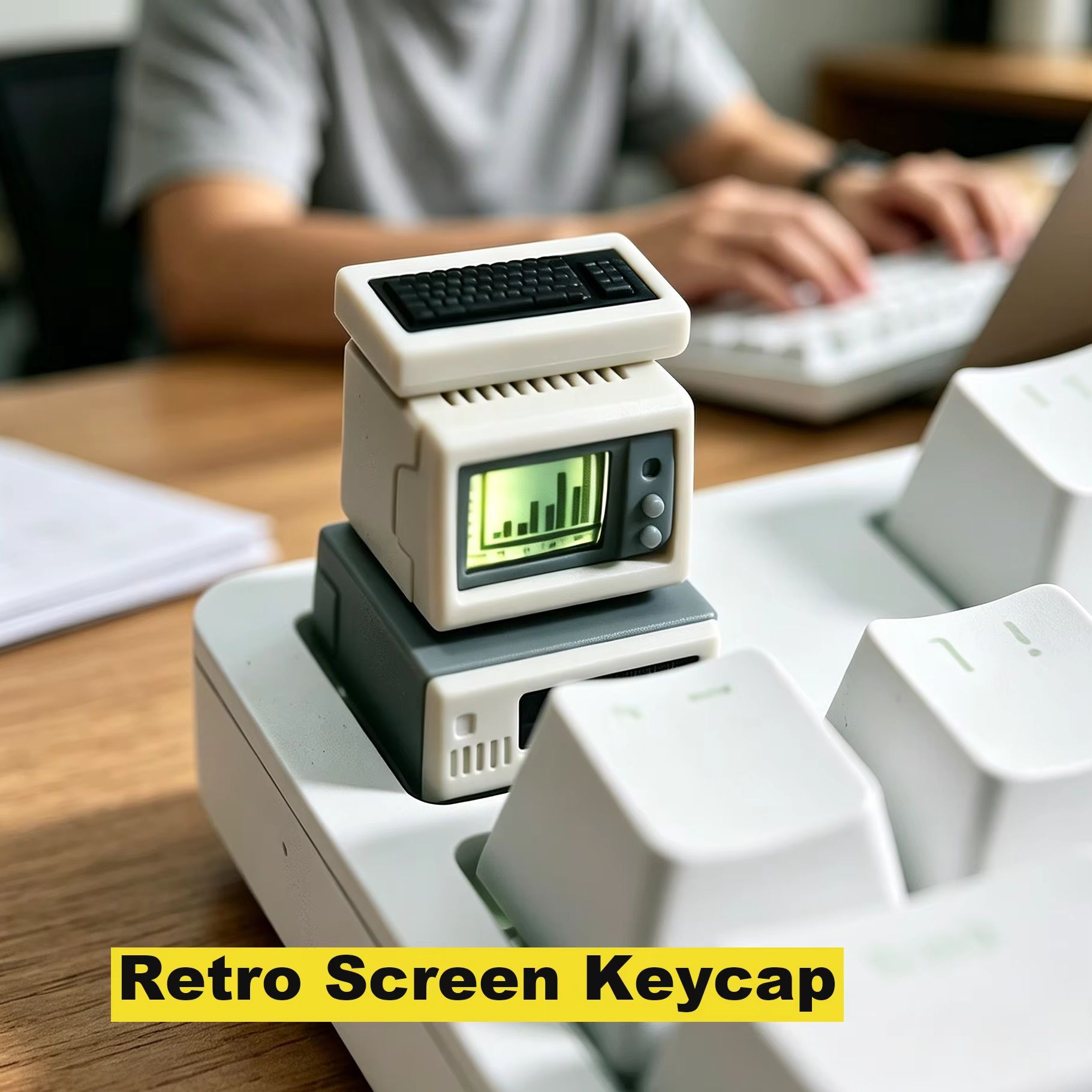Retro Gaming Fun - Retro Nakładka na Klawisz Komputerowy Podświetlana,