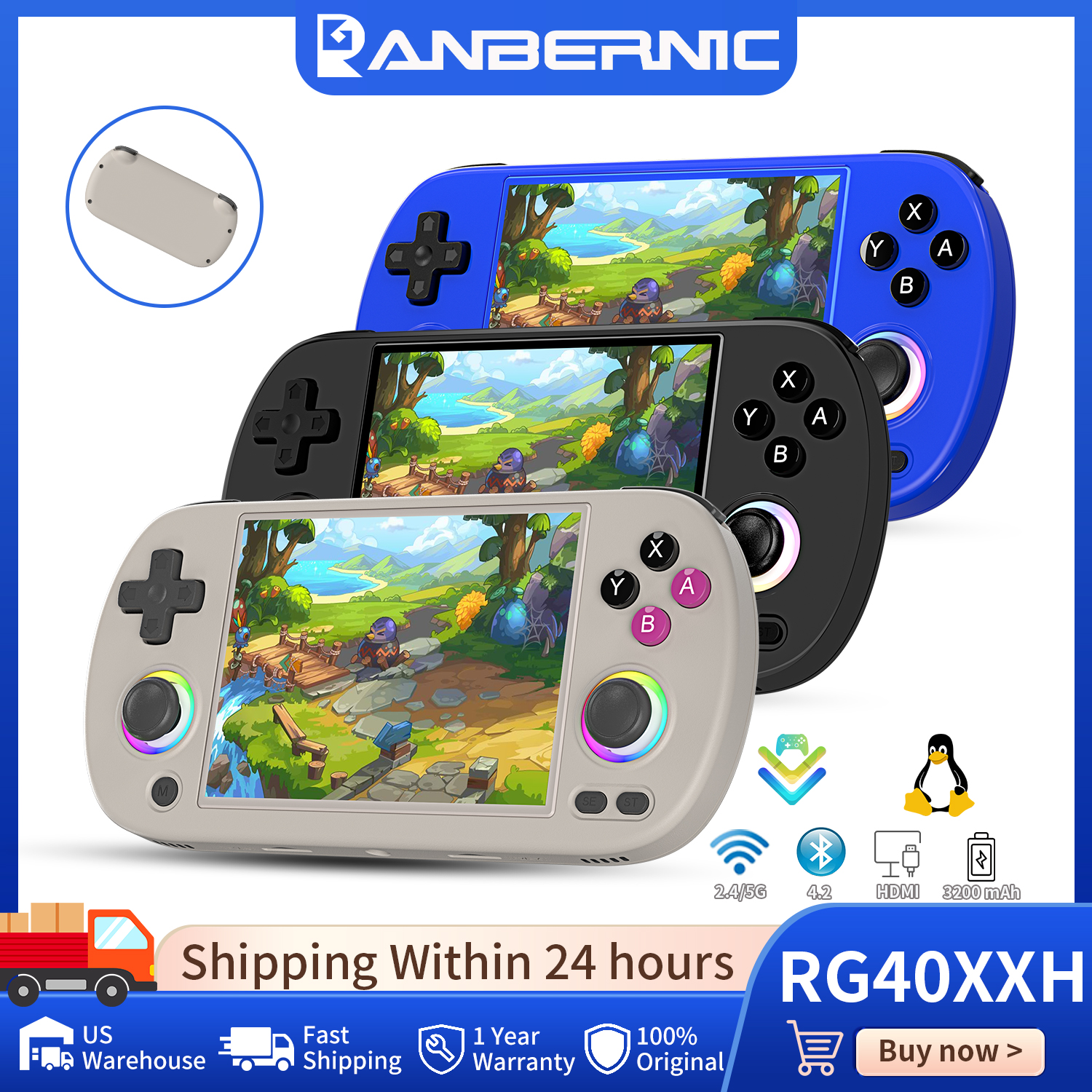 Retro Gaming Qss - Konsola przenośna Anbernic RG40XX H z