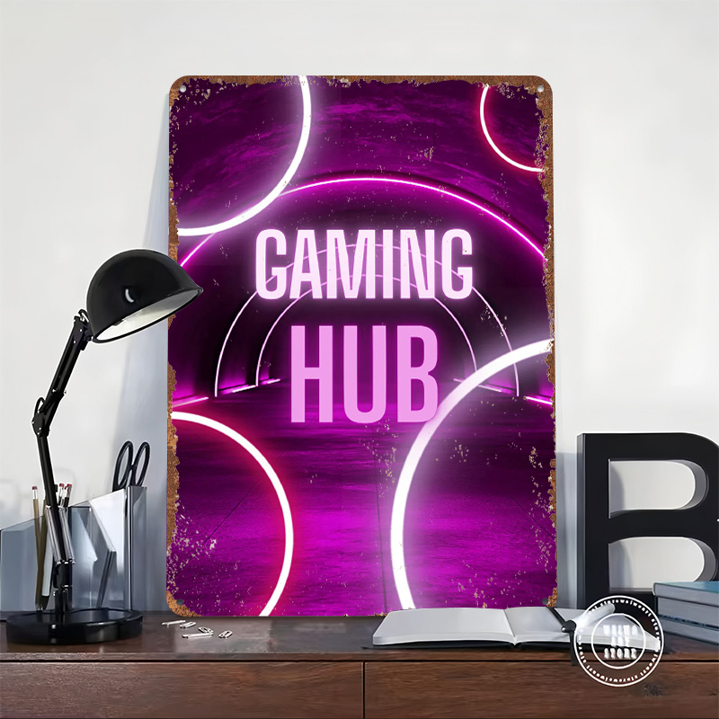 Plakat z nadrukiem tunelu neon – Retro Gaming Hub recenzja i cena