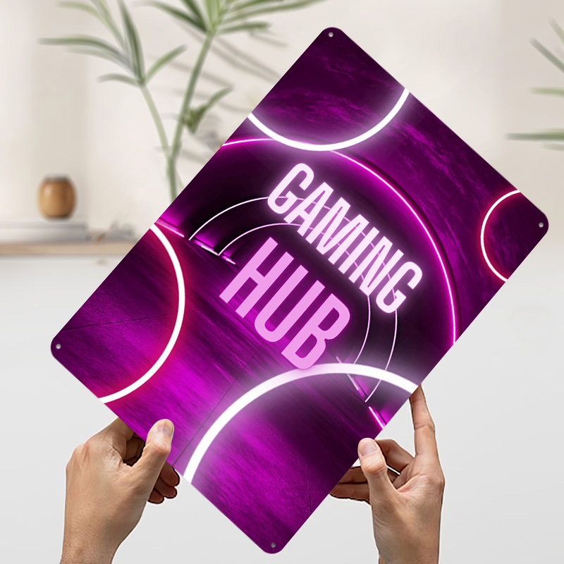 Plakat z nadrukiem tunelu neon – Retro Gaming Hub recenzja i cena