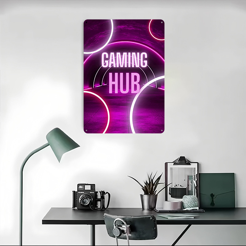 Plakat z nadrukiem tunelu neon – Retro Gaming Hub recenzja i cena
