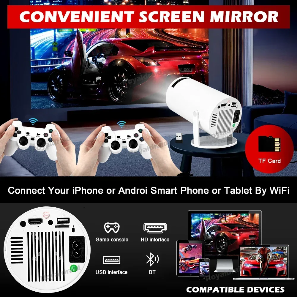 Przenośna inteligentna konsola – Retro Gaming With Projector recenzja i cena