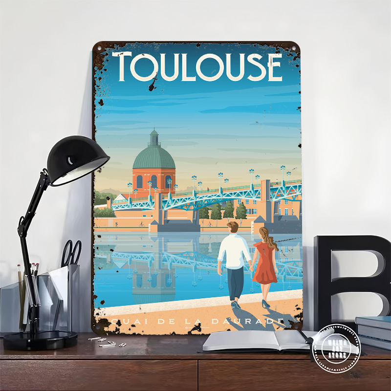 Toulouse Francja Metalowy Plak – Retro Gaming Toulouse recenzja i cena