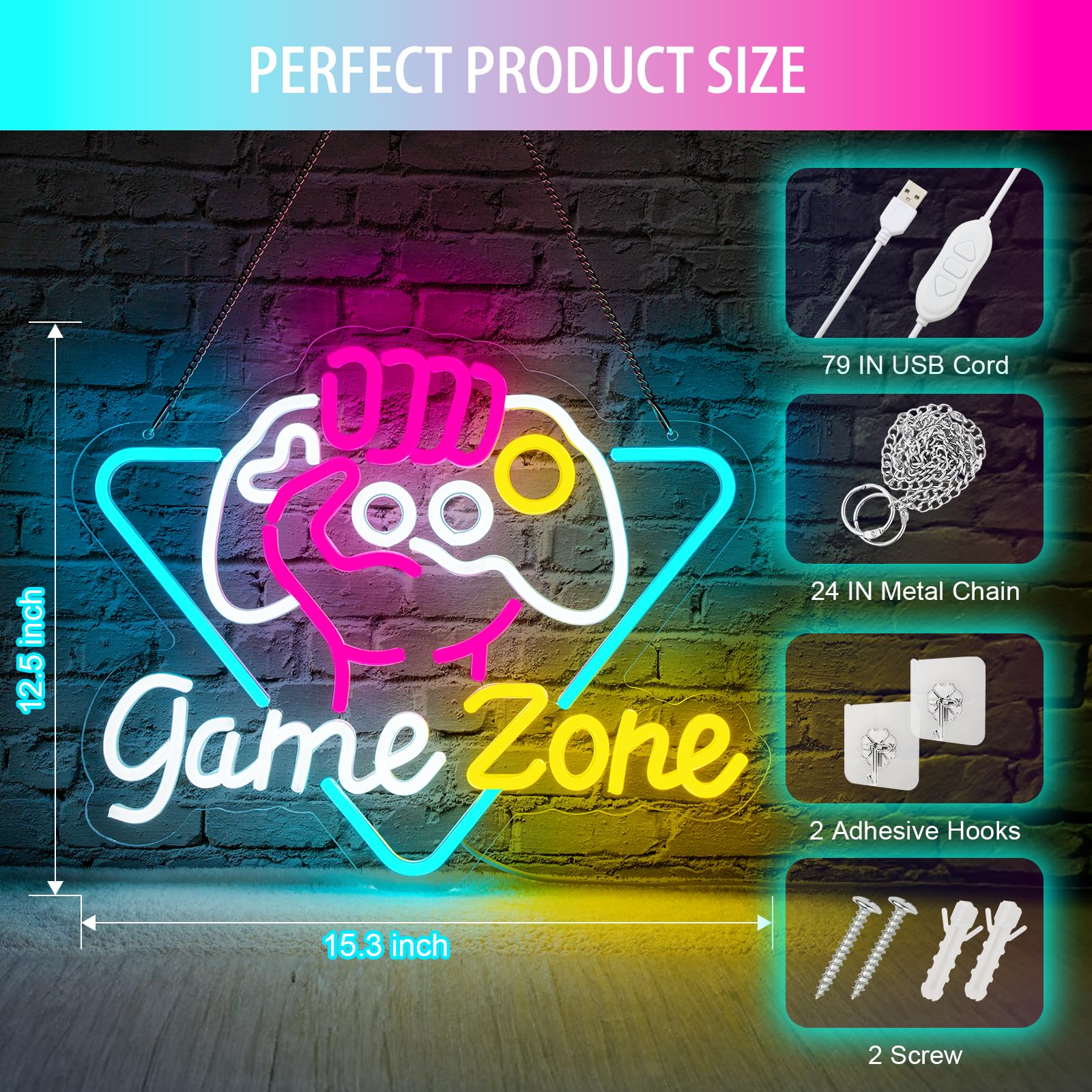 Gra Zome Neon Sign LED Wall De – Retro Gaming Projector recenzja i cena
