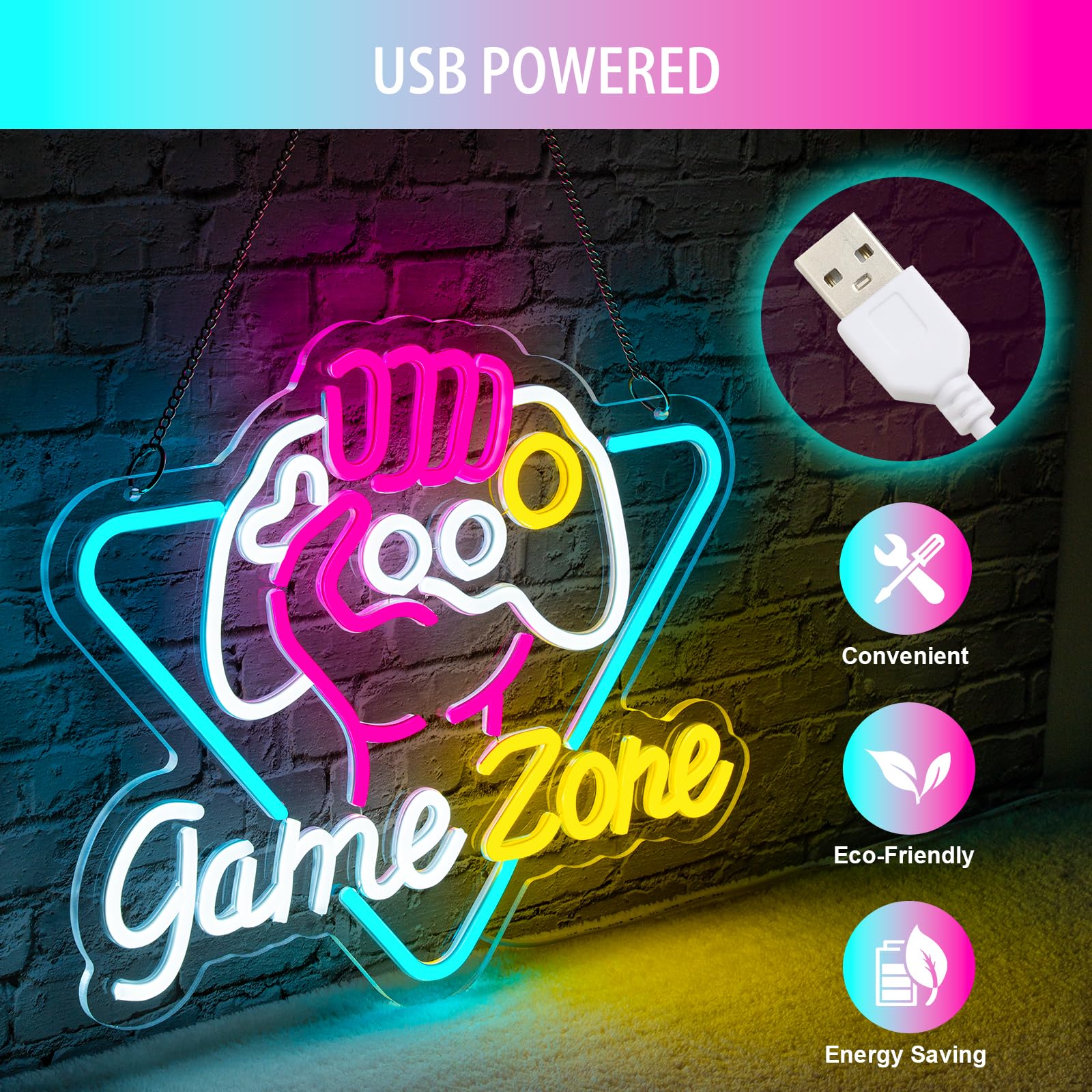 Gra Zome Neon Sign LED Wall De – Retro Gaming Projector recenzja i cena